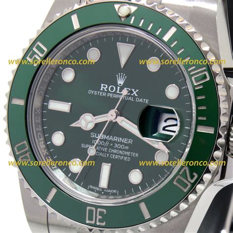 rolex submariner quadrante verde usato|rolex sottomarino stampato.